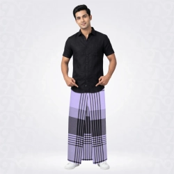 999-SGNR-Black White Grey Mixed Lungi-Sarong-194